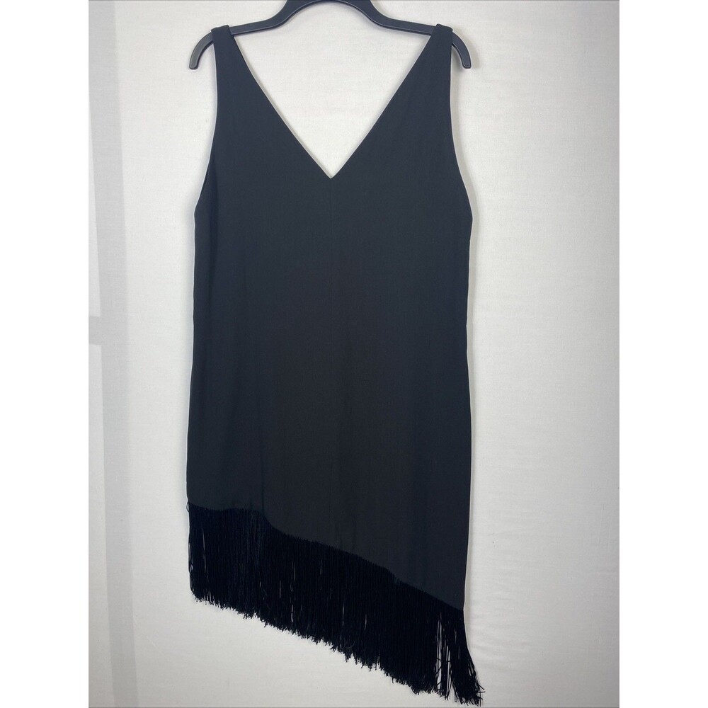 Rachel by Rachel Roy Size Large Black Dress Cocktail Party Fringe Asymmetrical
